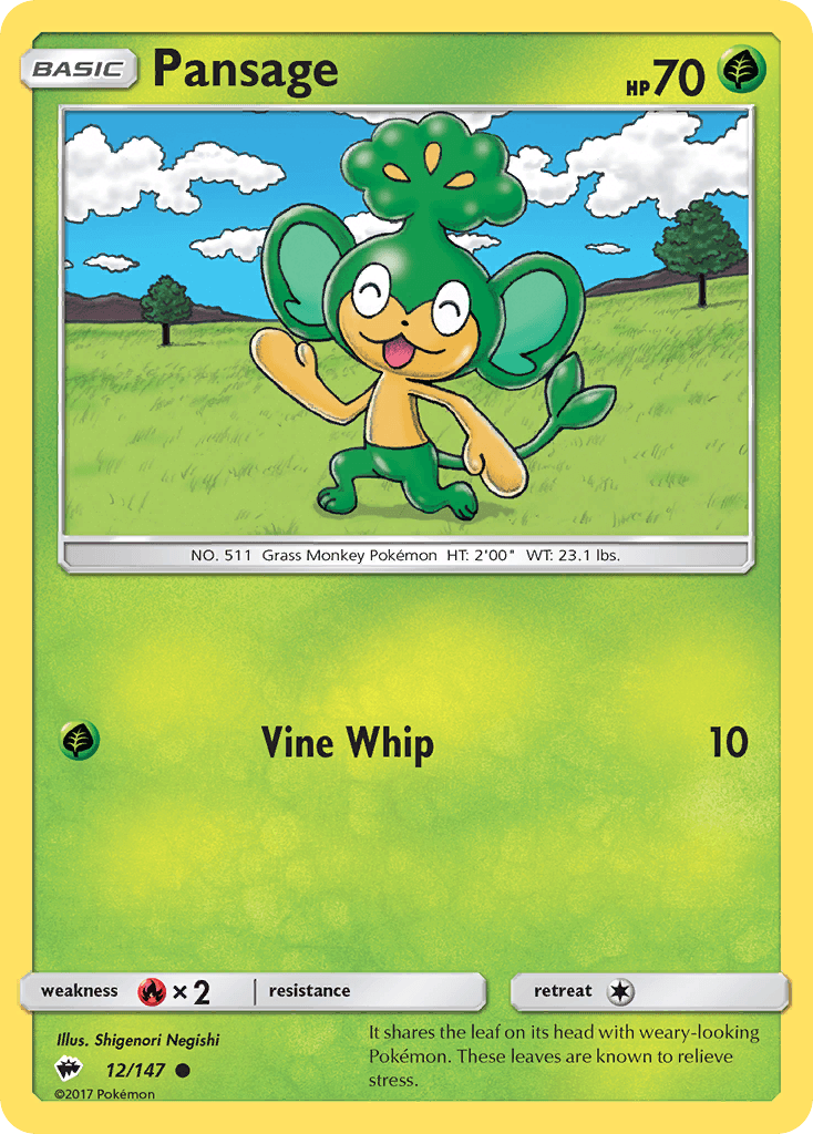 Pansage Burning Shadows card