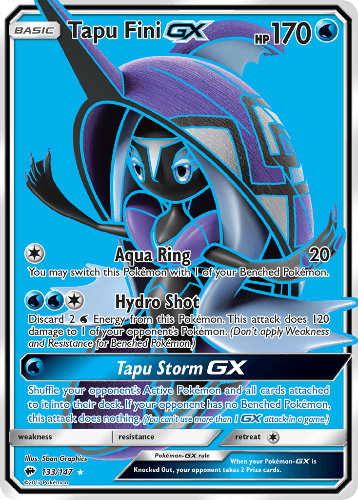 Tapu Fini-GX Burning Shadows card
