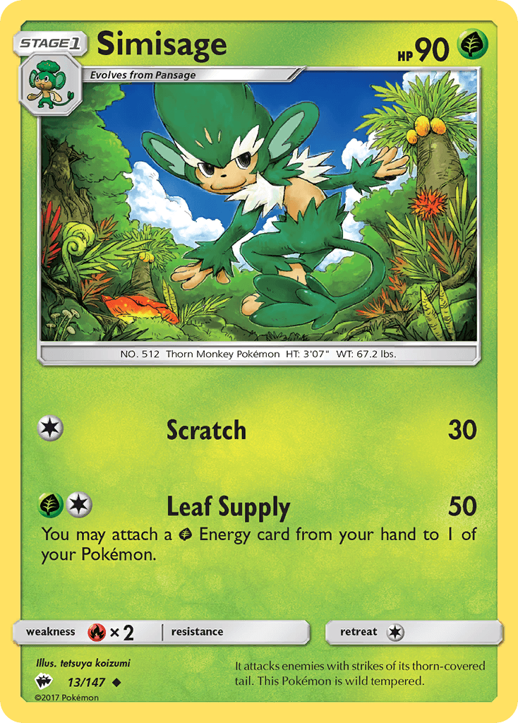 Simisage Burning Shadows card