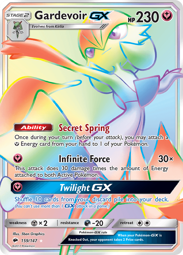 Gardevoir-GX Burning Shadows card