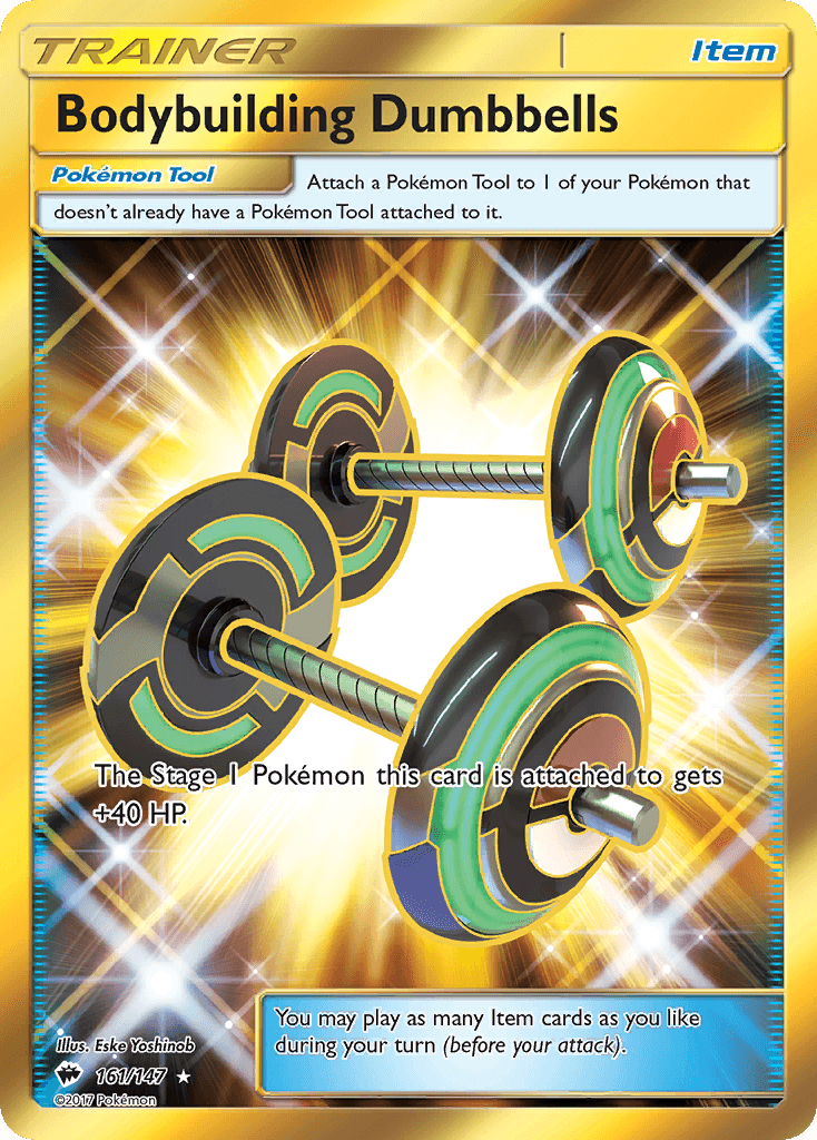 Bodybuilding Dumbbells Burning Shadows card
