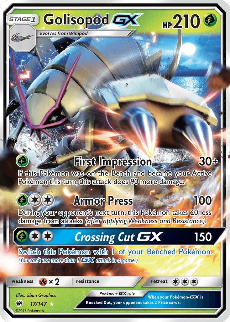 Golisopod-GX Burning Shadows card