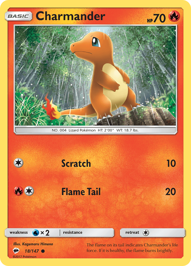 Charmander Burning Shadows card