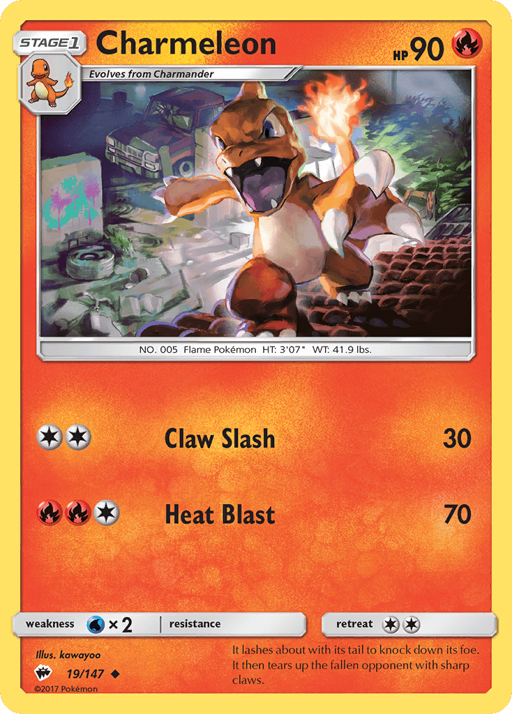 Charmeleon Burning Shadows card