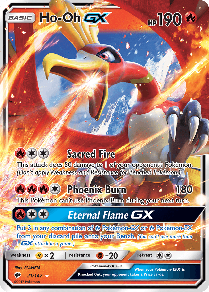 Ho-Oh-GX Burning Shadows card