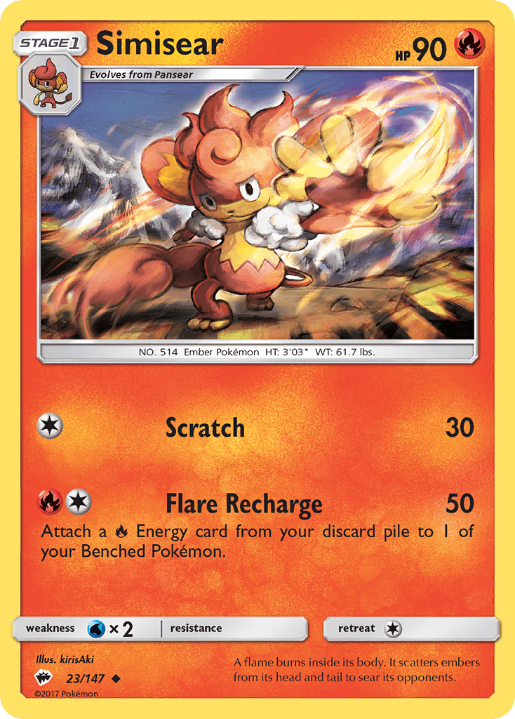 Simisear Burning Shadows card