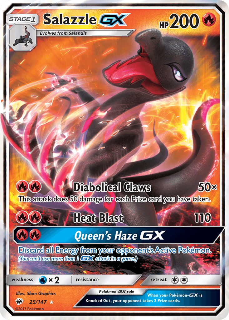 Salazzle-GX Burning Shadows card