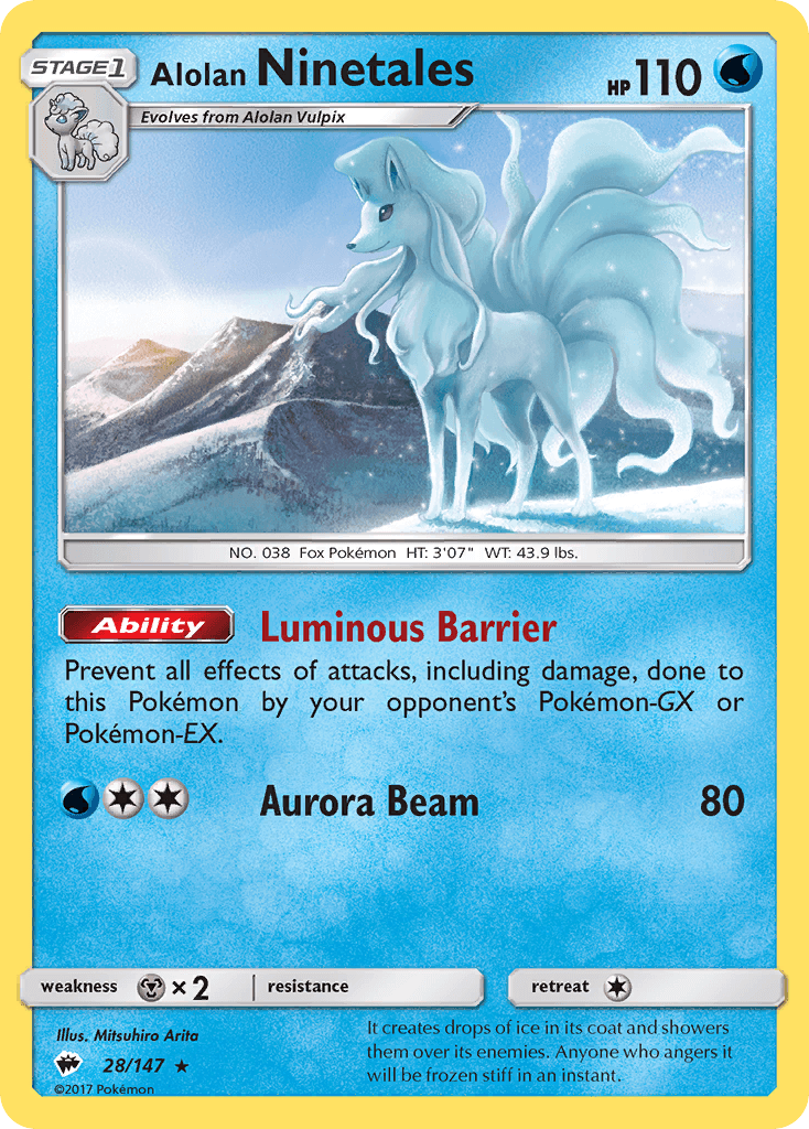 Alolan Ninetales Burning Shadows card