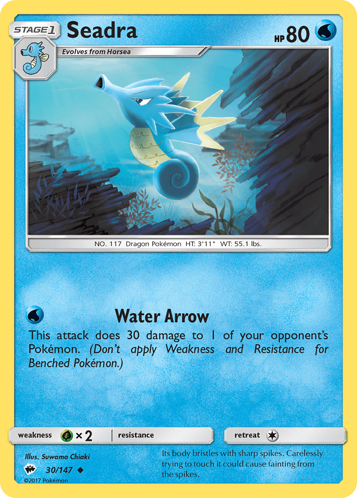 Seadra Burning Shadows card