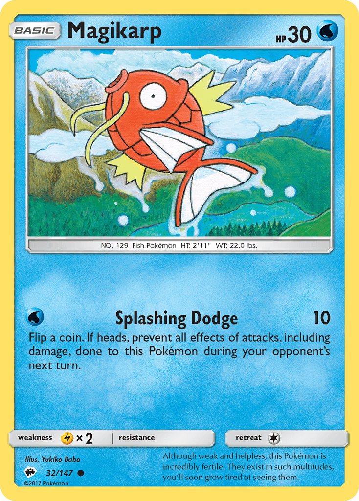 Magikarp Burning Shadows card
