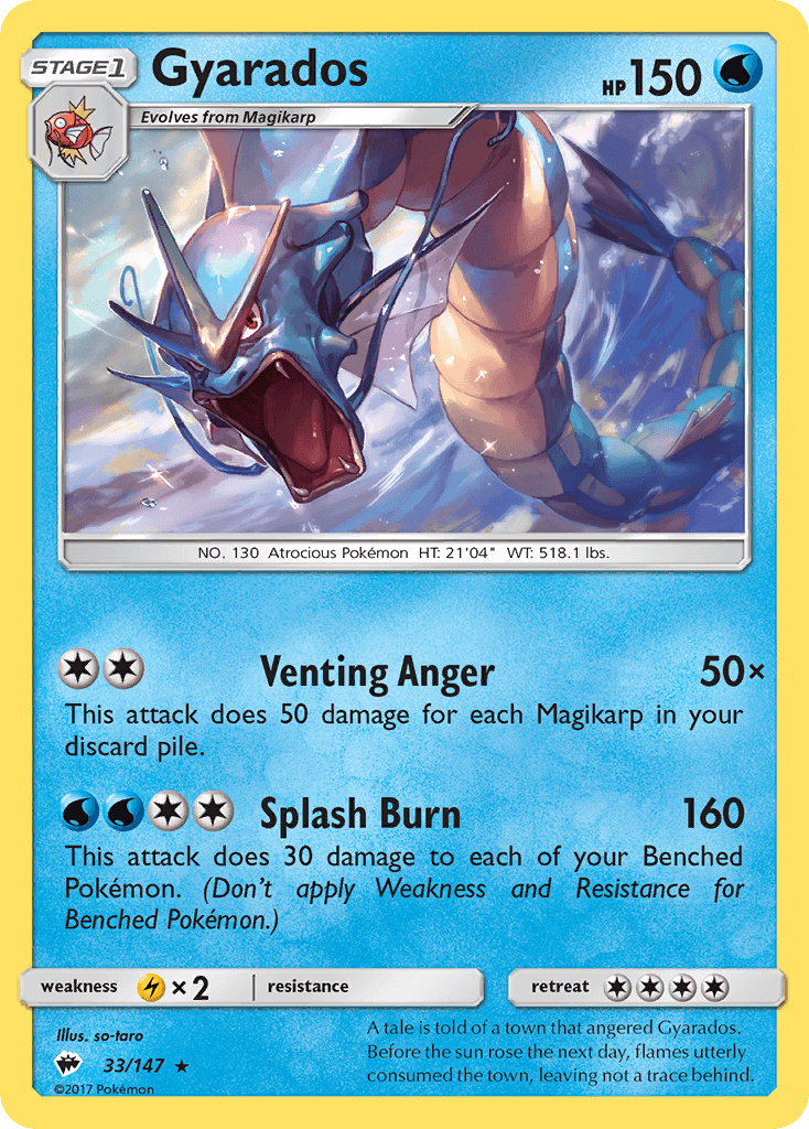 Gyarados Burning Shadows card