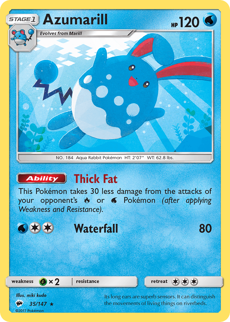 Azumarill Burning Shadows card
