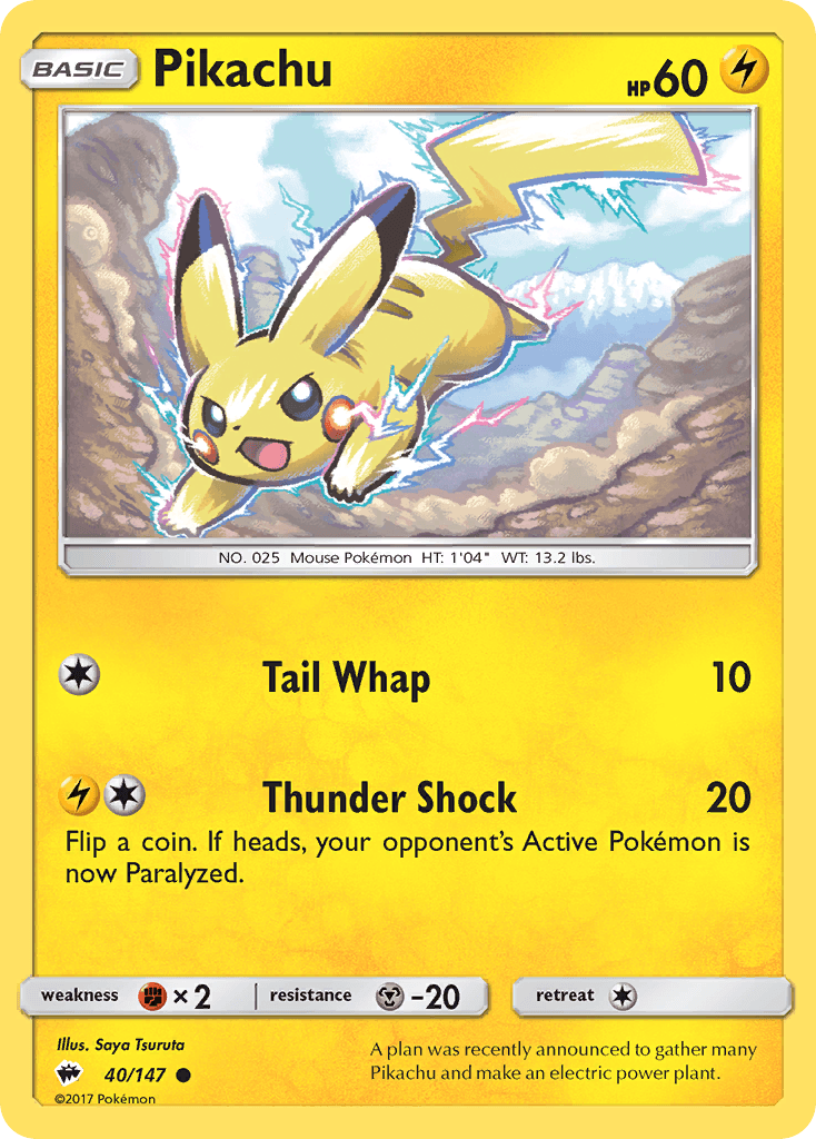 Pikachu Burning Shadows card