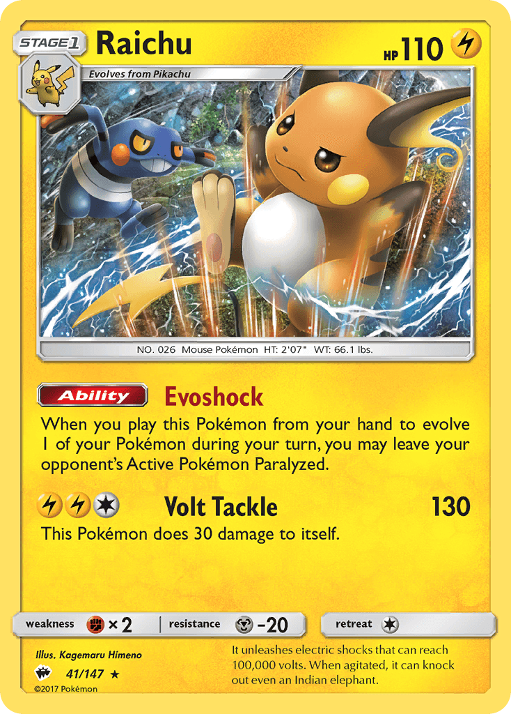 Raichu Burning Shadows card