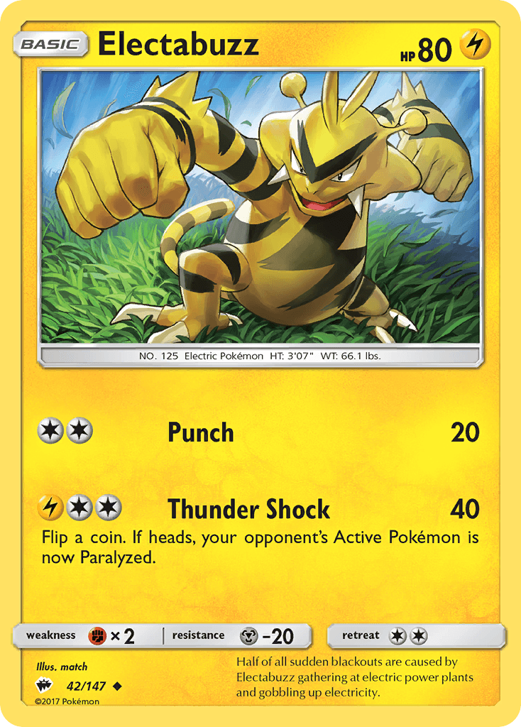 Electabuzz Burning Shadows card