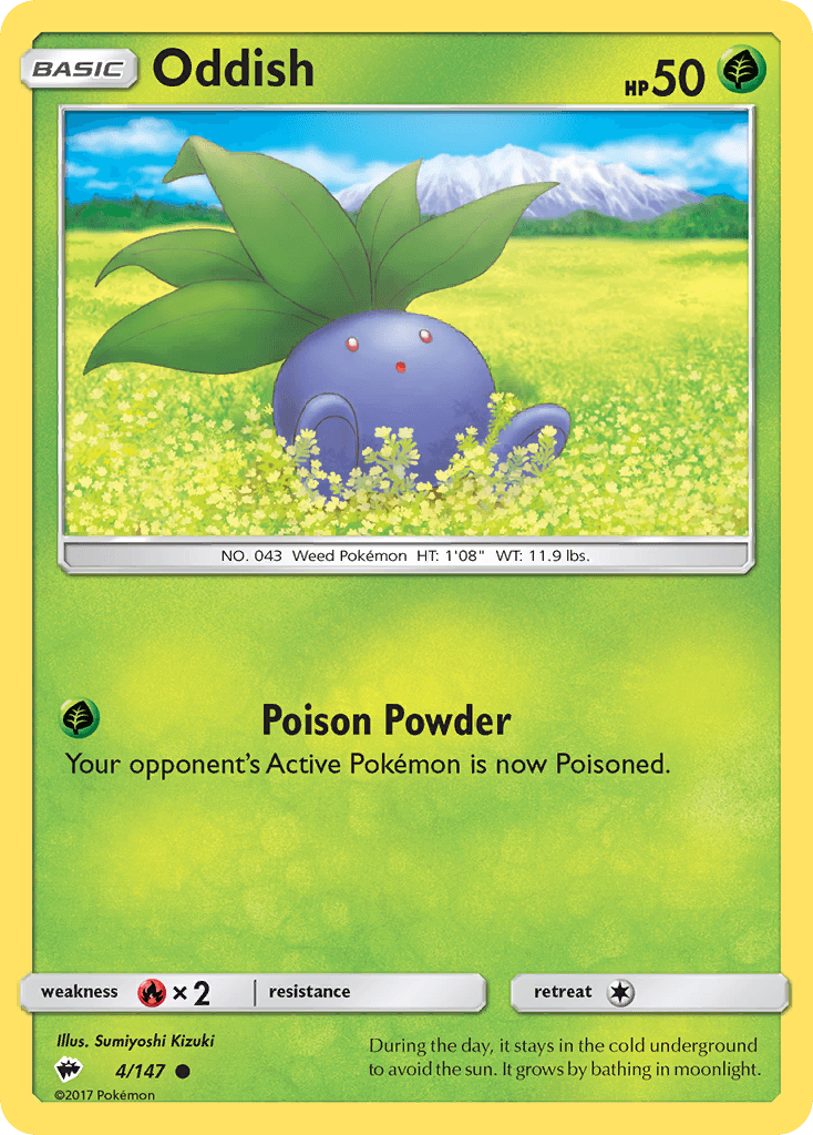 Oddish Burning Shadows card