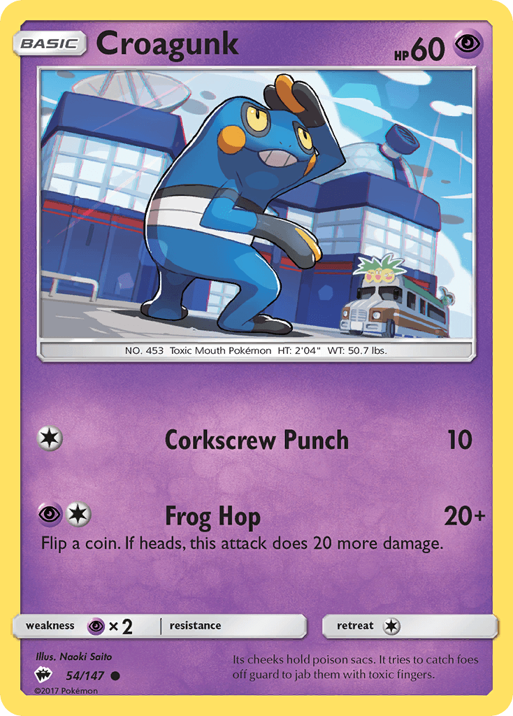 Croagunk Burning Shadows card