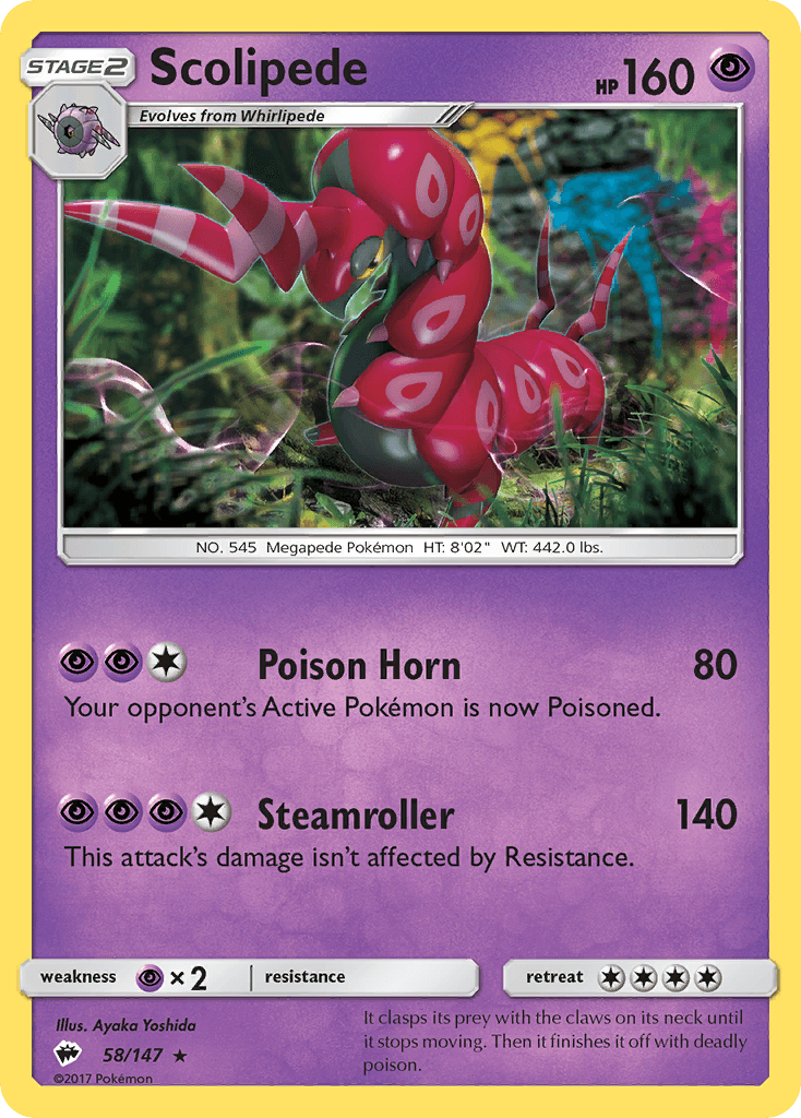 Scolipede Burning Shadows card