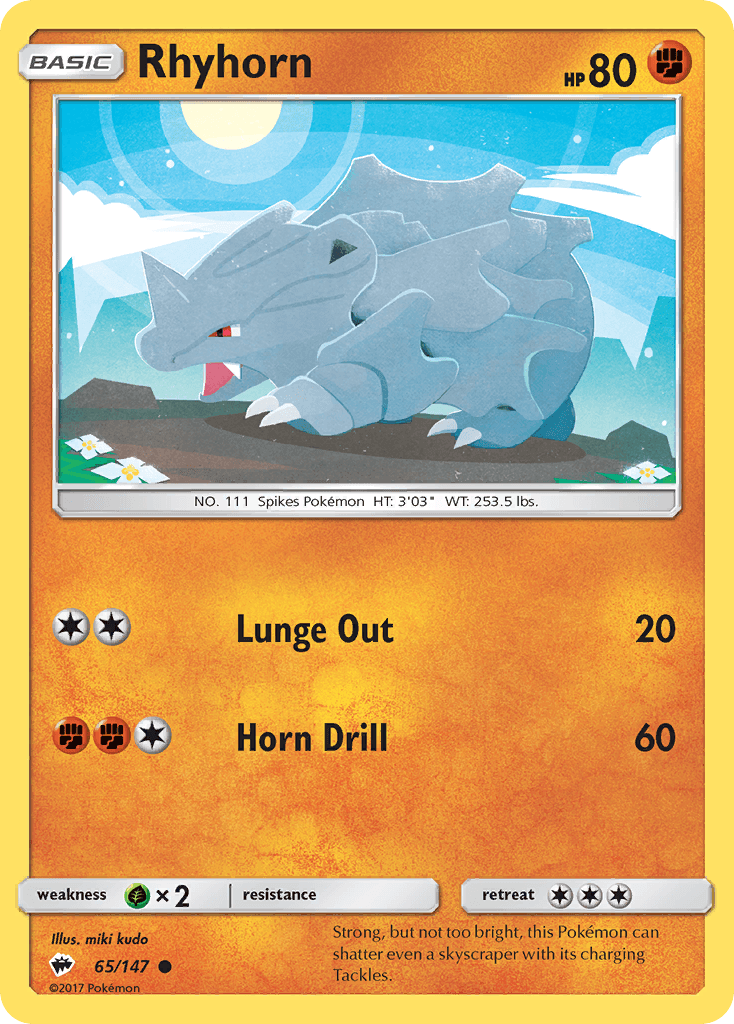 Rhyhorn Burning Shadows card