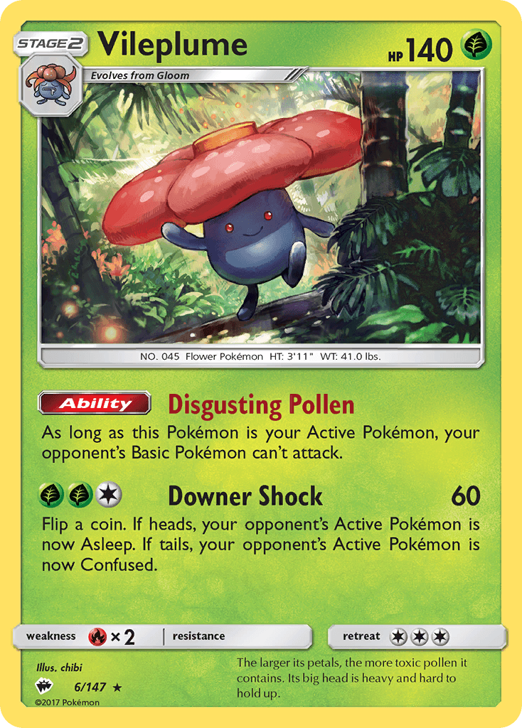 Vileplume Burning Shadows card
