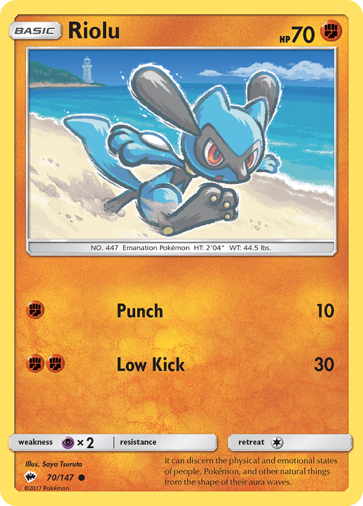 Riolu Burning Shadows card
