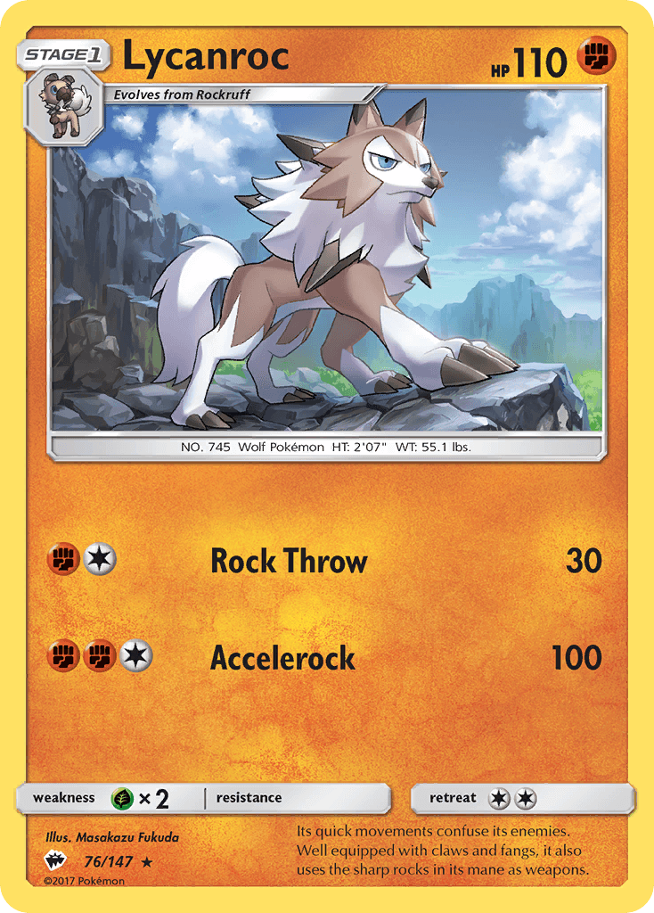 Lycanroc Burning Shadows card