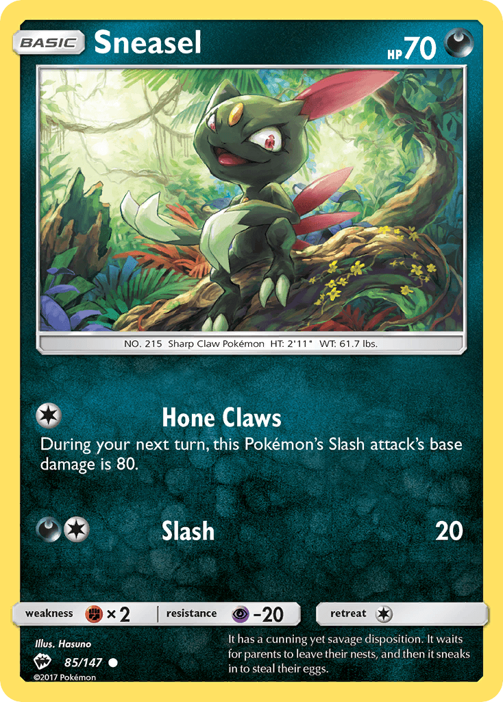 Sneasel Burning Shadows card