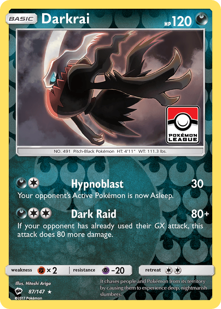Darkrai Burning Shadows card