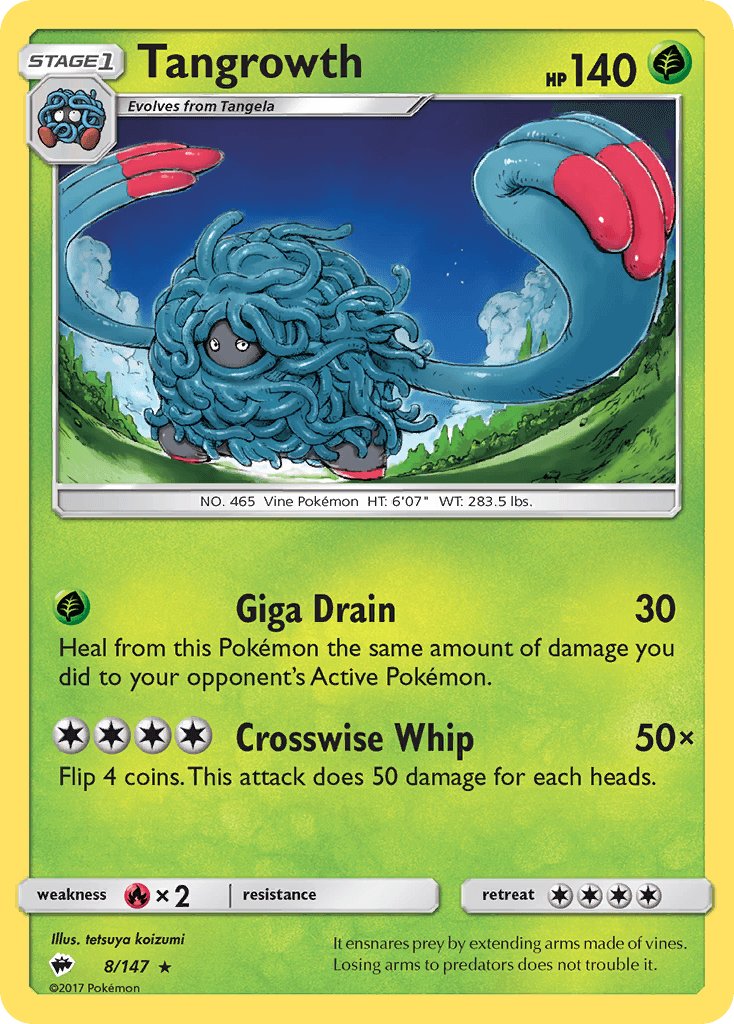Tangrowth Burning Shadows card