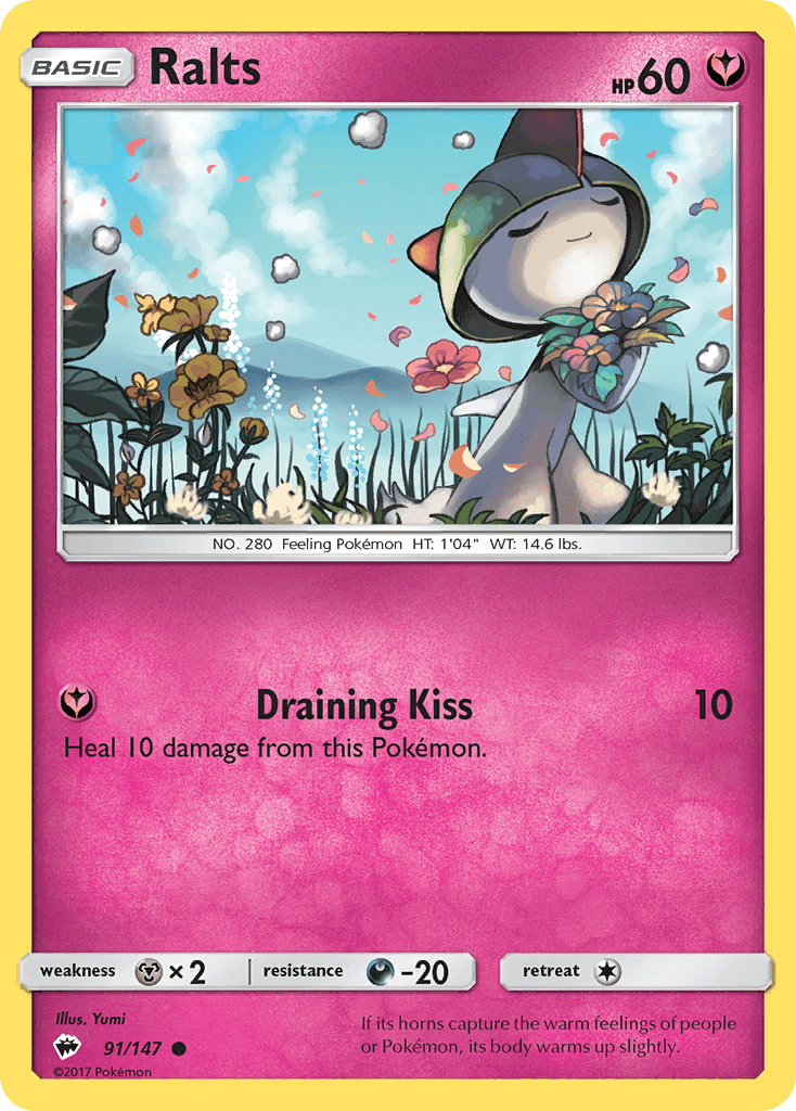 Ralts Burning Shadows card