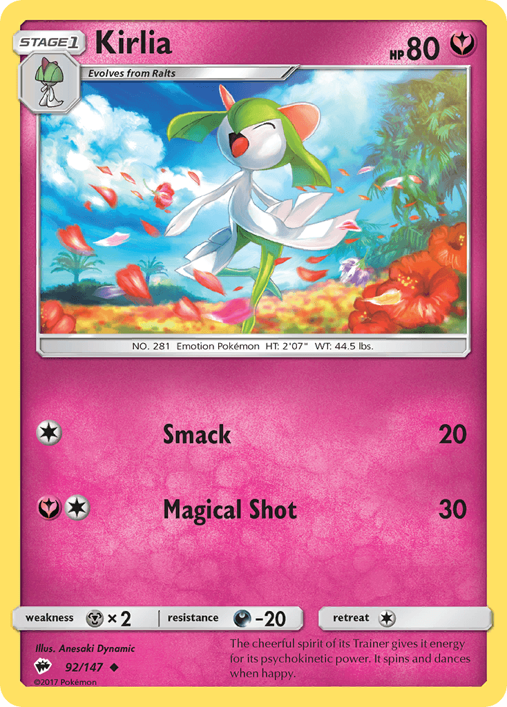 Kirlia Burning Shadows card