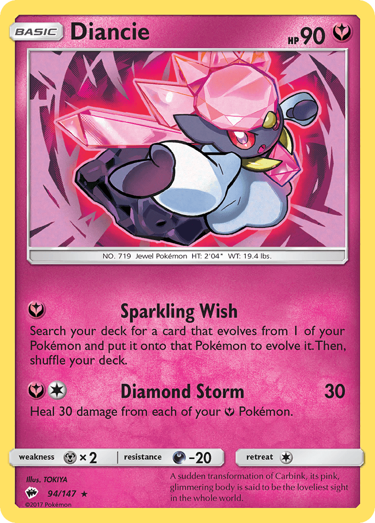 Diancie Burning Shadows card