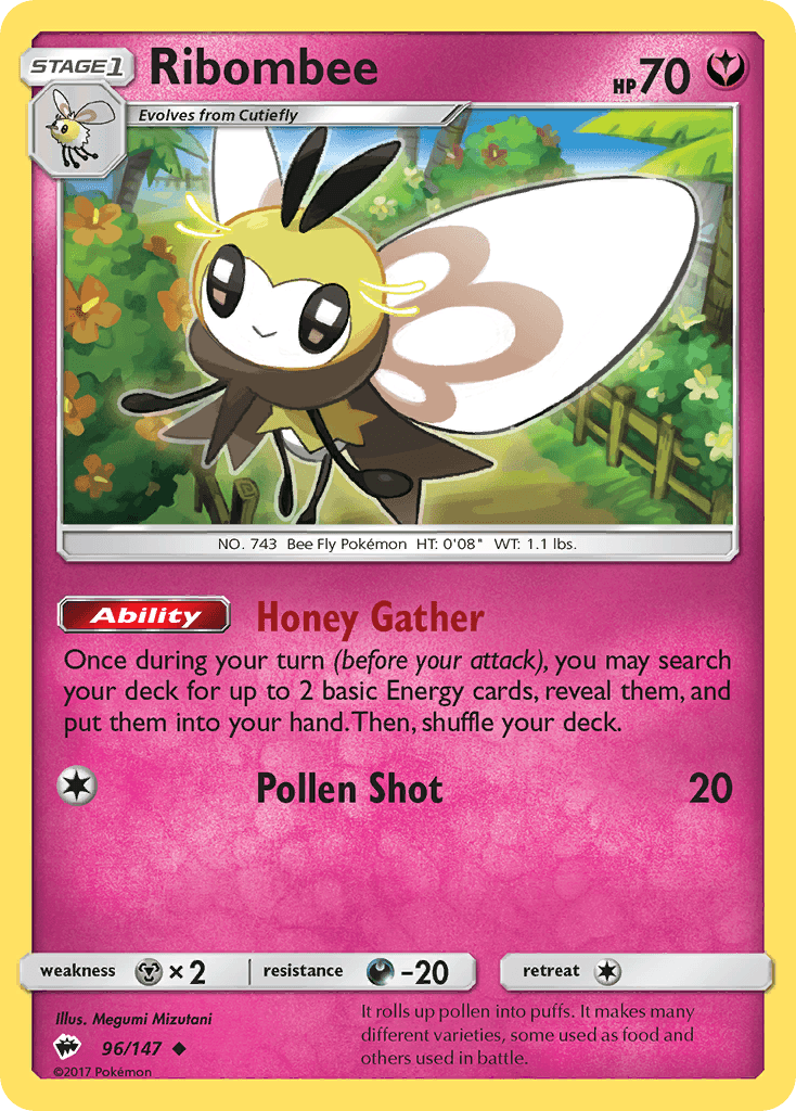Ribombee Burning Shadows card