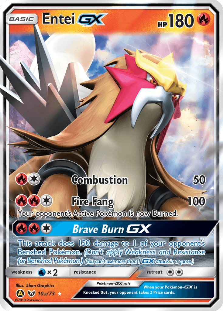 Entei-GX Shining Legends card