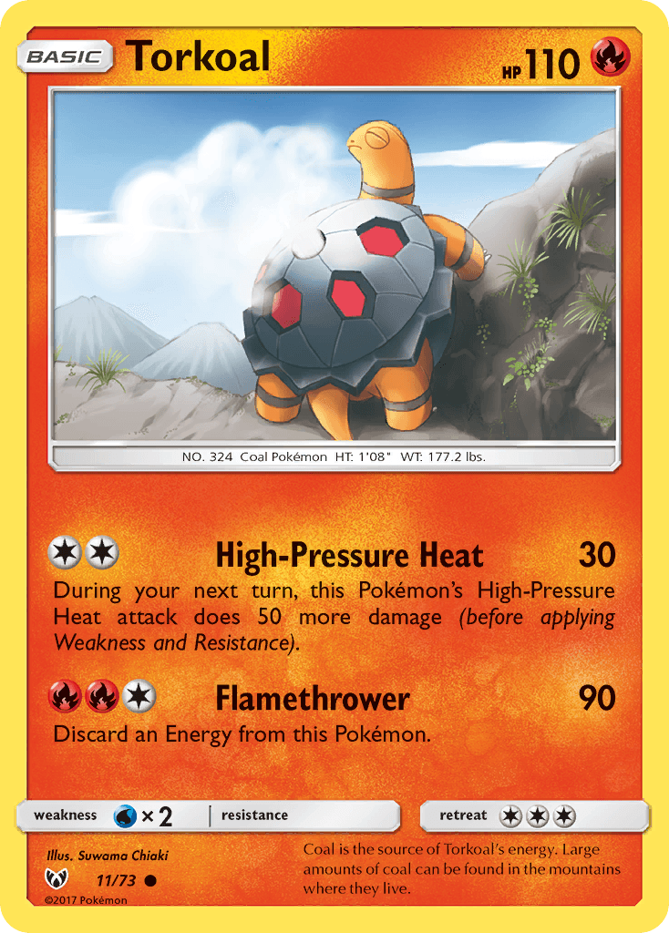 Torkoal Shining Legends card