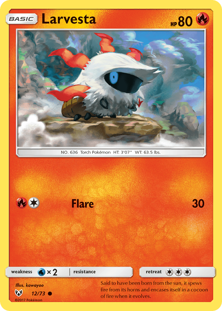 Larvesta Shining Legends card
