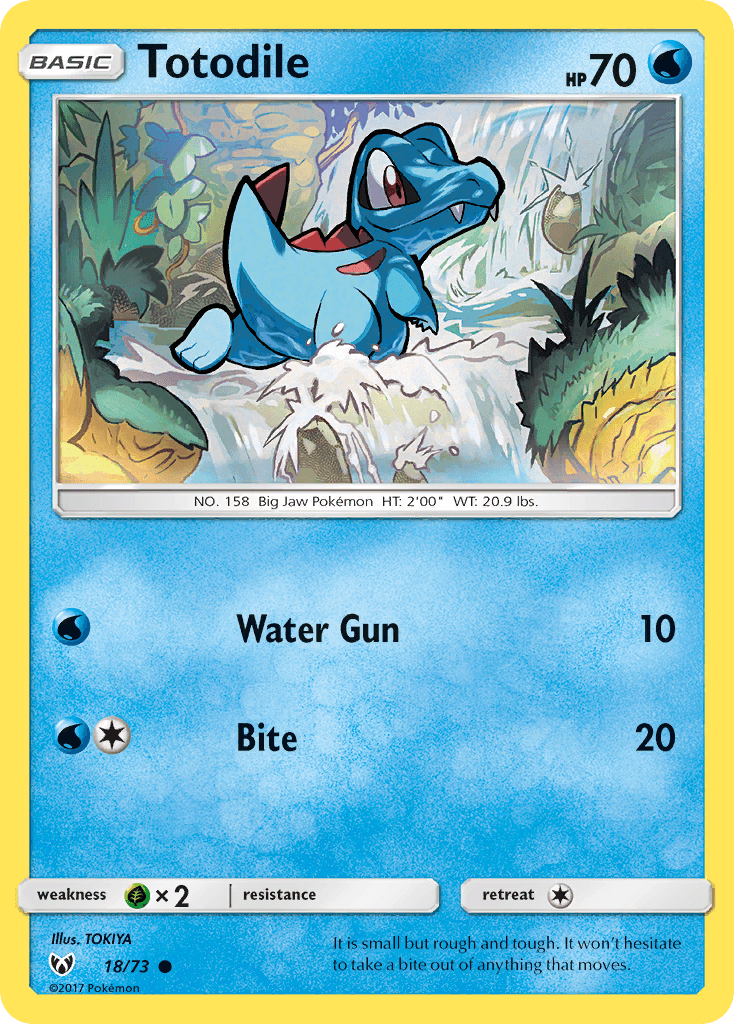 Totodile Shining Legends card