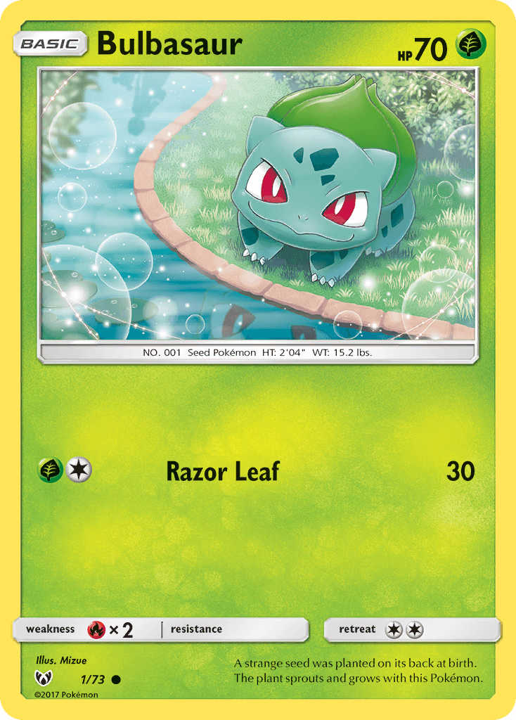 Bulbasaur Shining Legends card