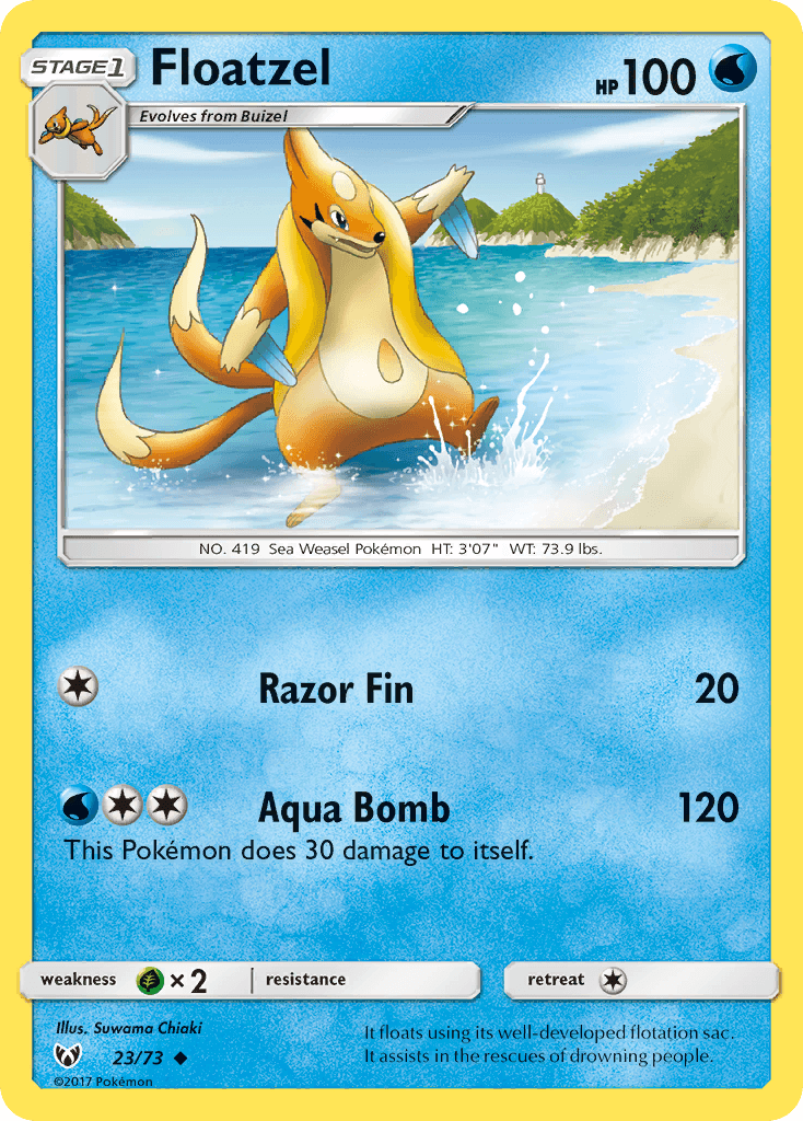 Floatzel Shining Legends card