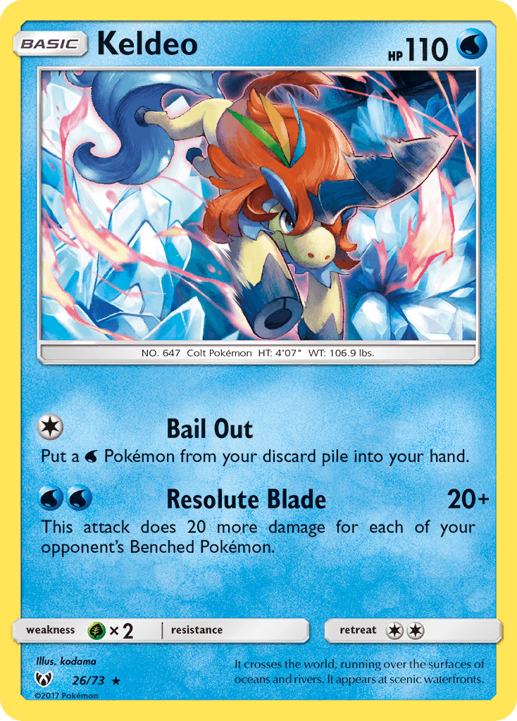 Keldeo Shining Legends card