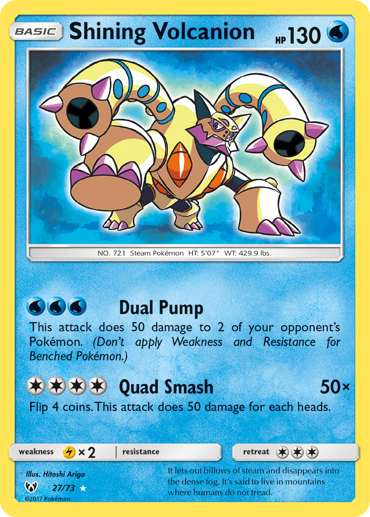 Shining Volcanion Shining Legends card