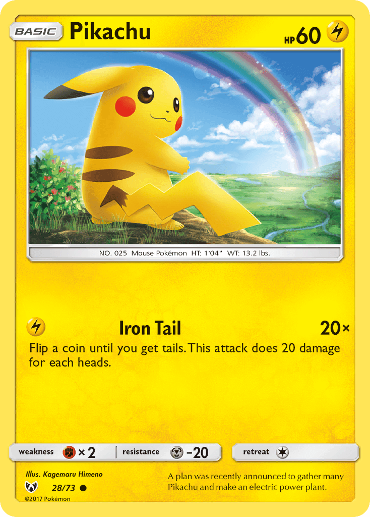 Pikachu Shining Legends card