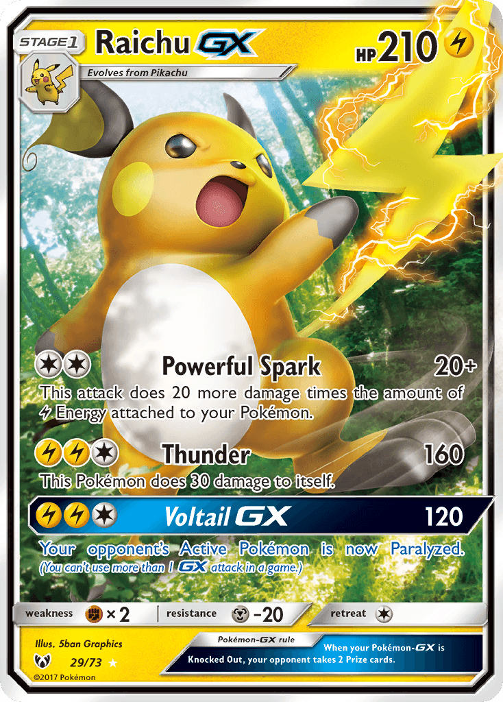 Raichu-GX Shining Legends card