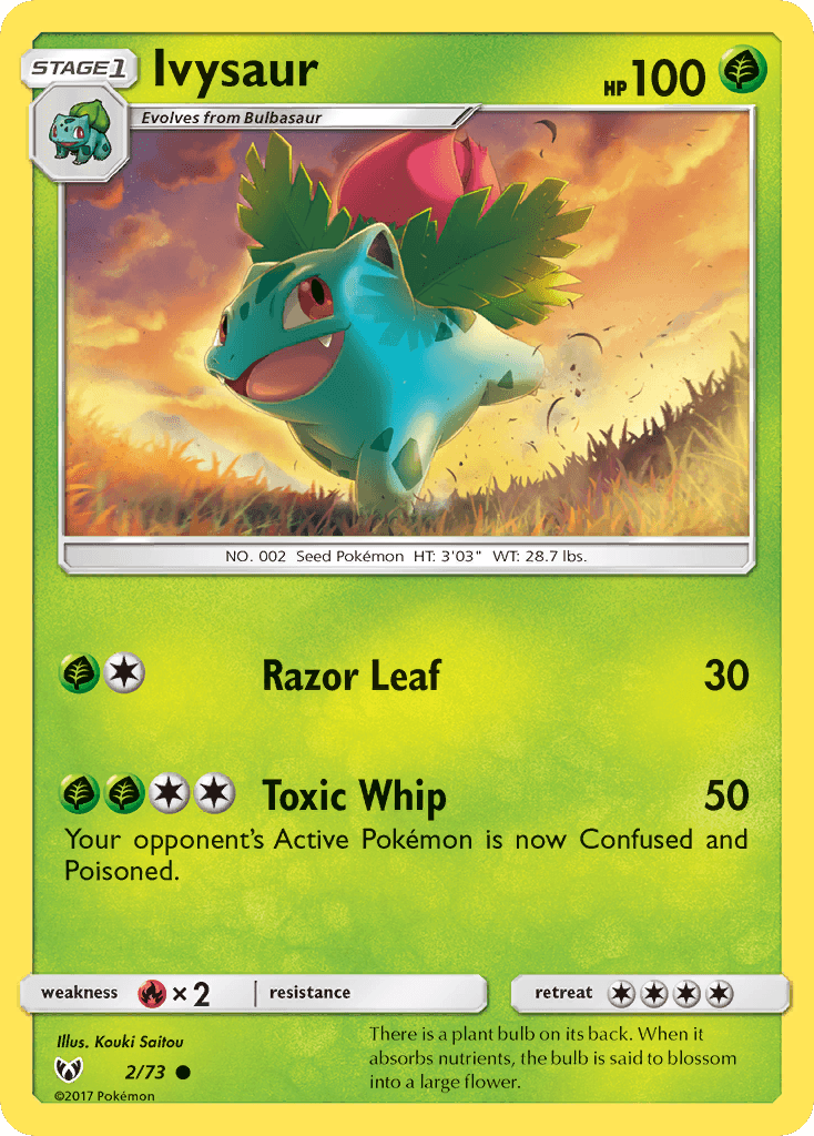 Ivysaur Shining Legends card