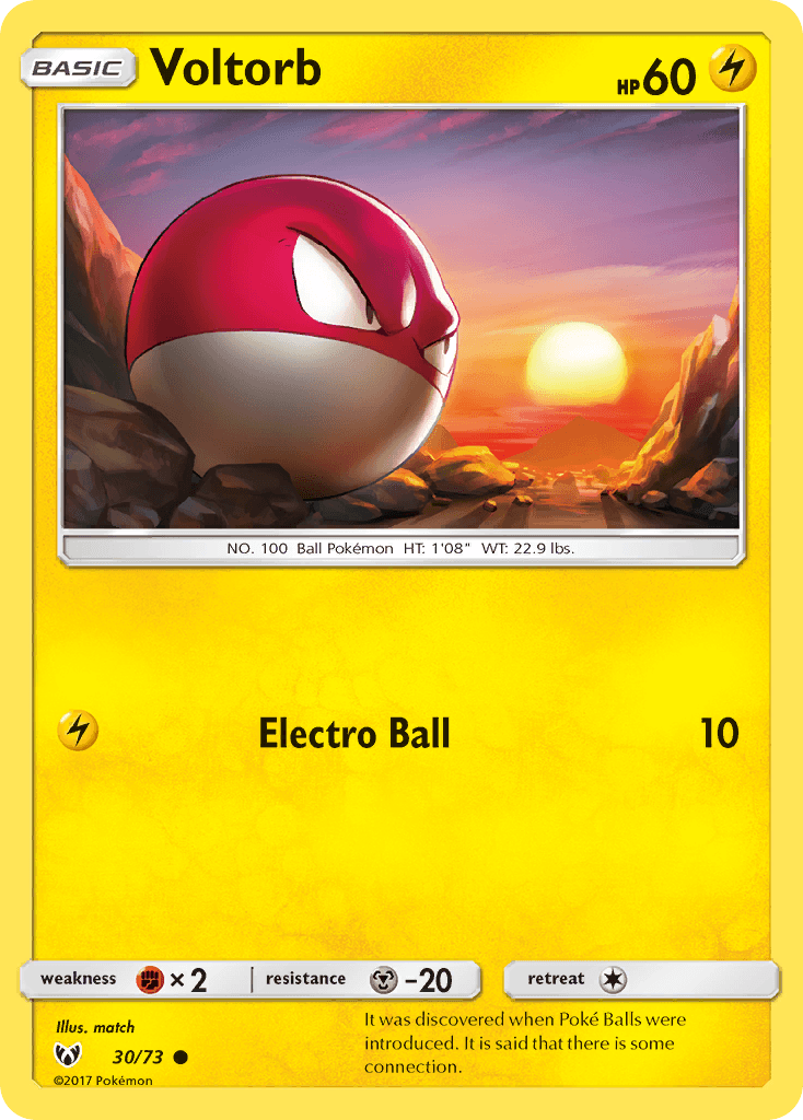 Voltorb Shining Legends card