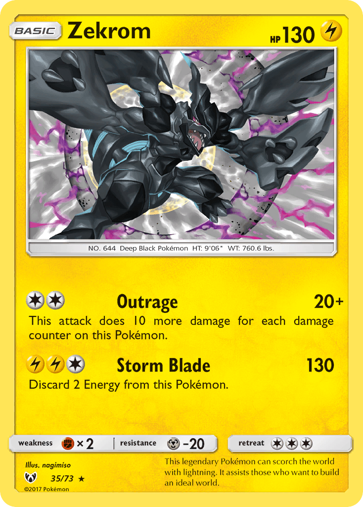 Zekrom Shining Legends card
