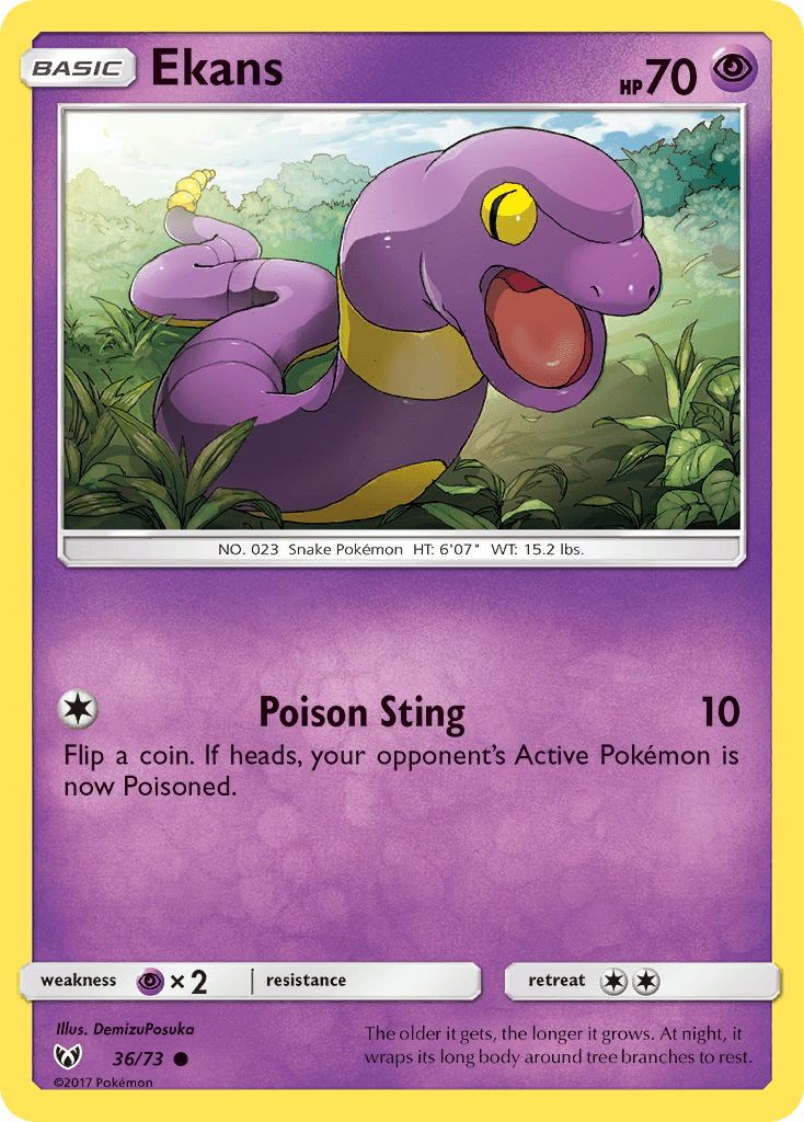 Ekans Shining Legends card