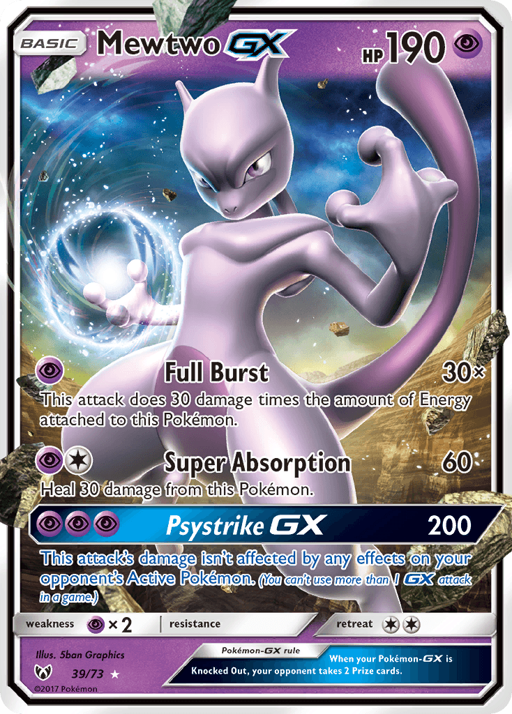 Mewtwo-GX Shining Legends card