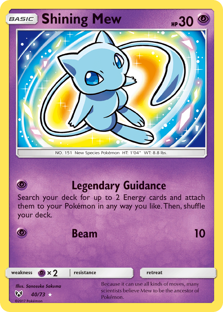 Shining Mew Shining Legends card