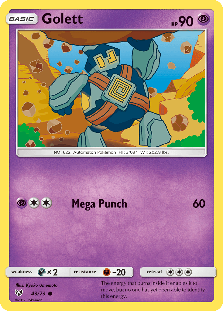 Golett Shining Legends card